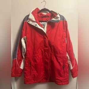 Columbia Red and White Outdoor Jacket